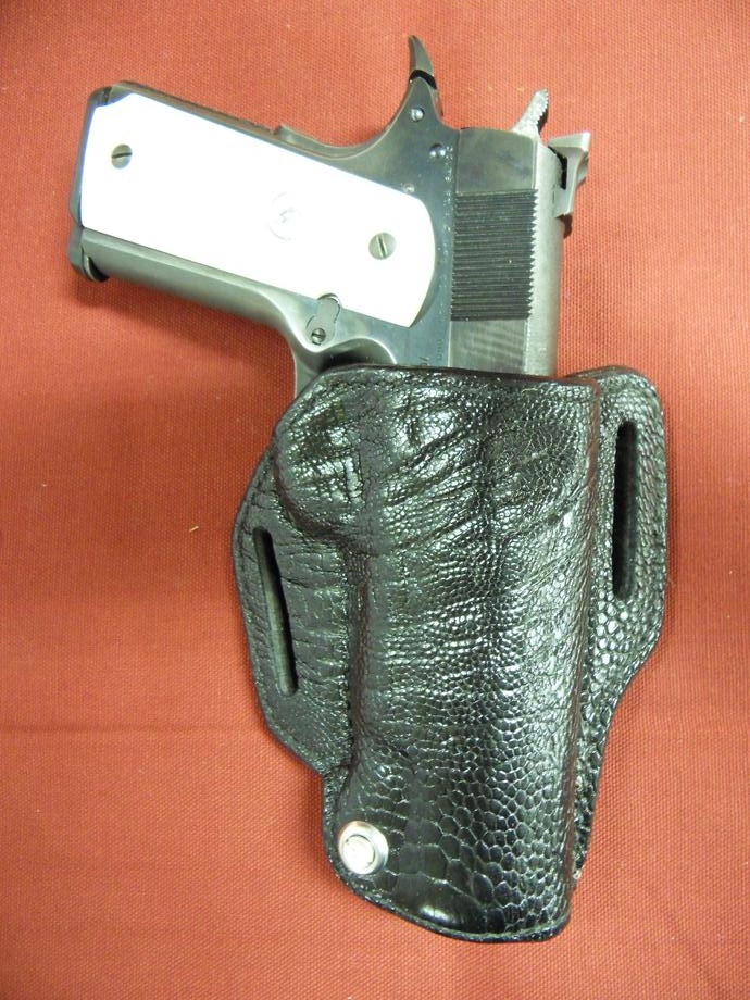Exotic Ostrich Leather Gun Holster - BH49OE