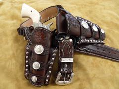 Two gun rig for Vasquez with silver mountings
