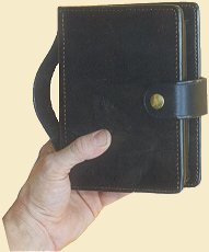 Micro Notebook Holster - hand held view, closed